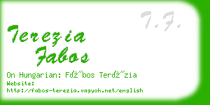 terezia fabos business card